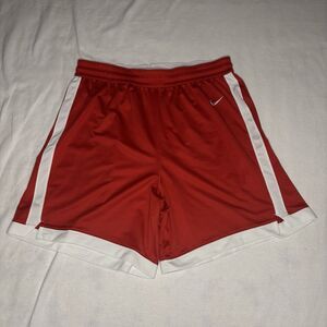 Nike Dri-Fit Basketball Shorts Red White Athletic Gym Training Men 2XL